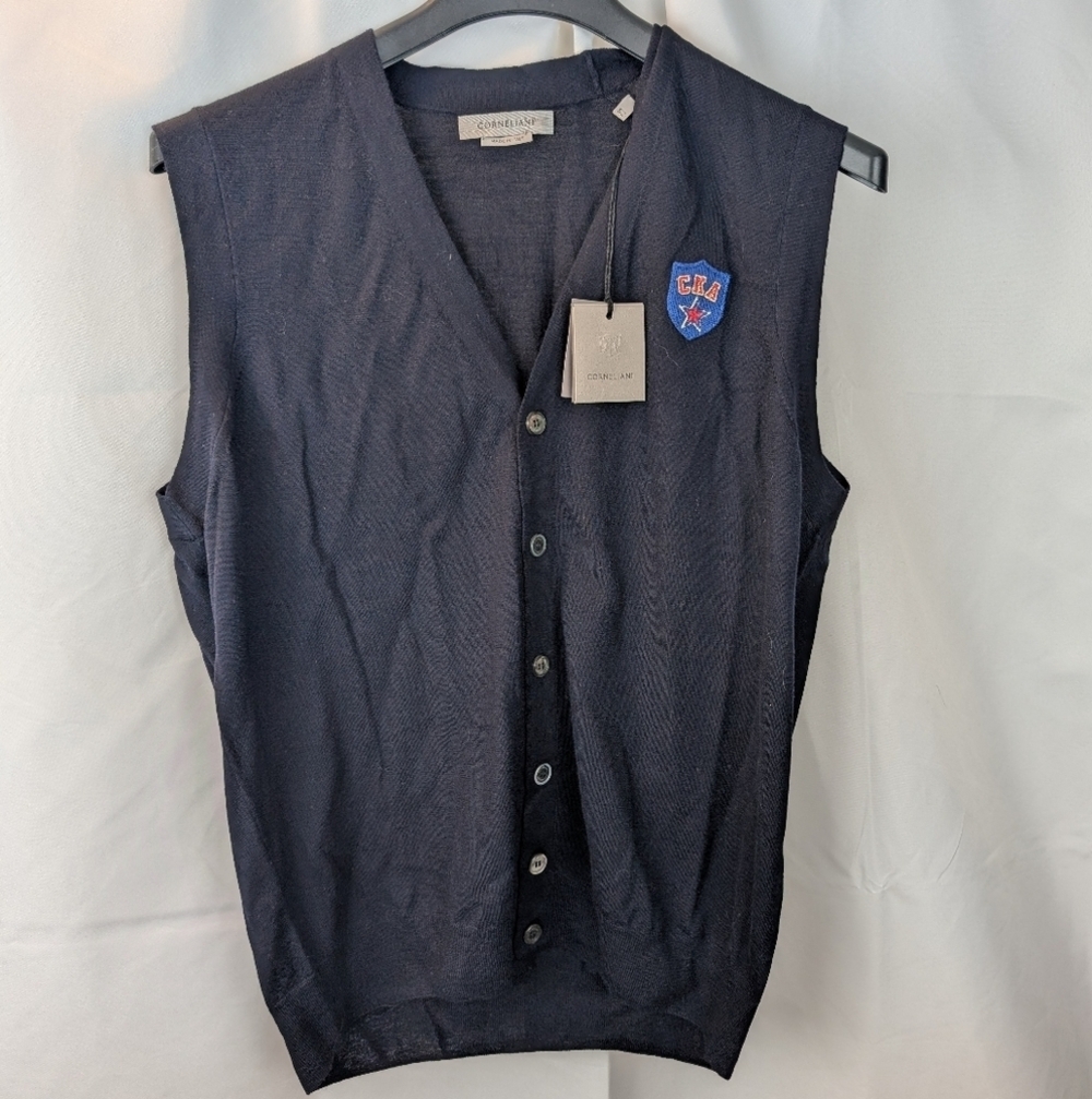 Corneliani navy blue vest  size L (52) BNWT
